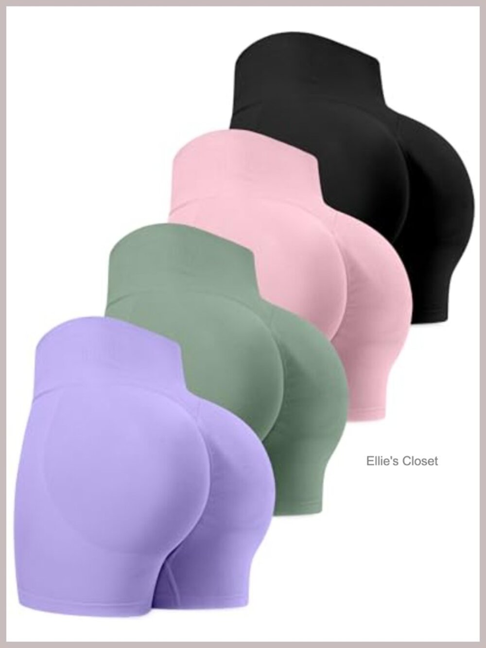 High Waisted Butt Lifting Scrunch Seamless Gym Shorts Set